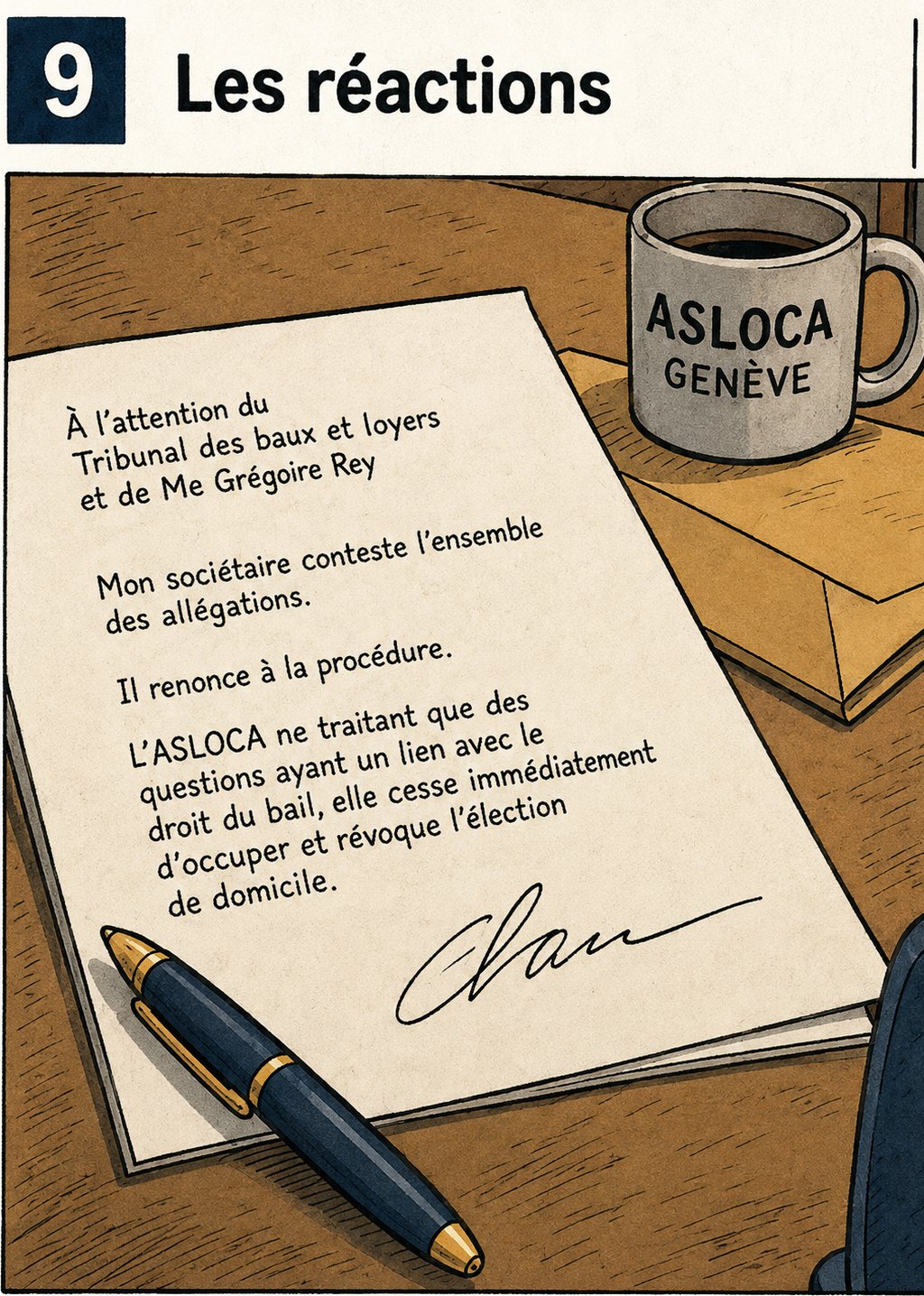 La lettre de cessation d'occuper