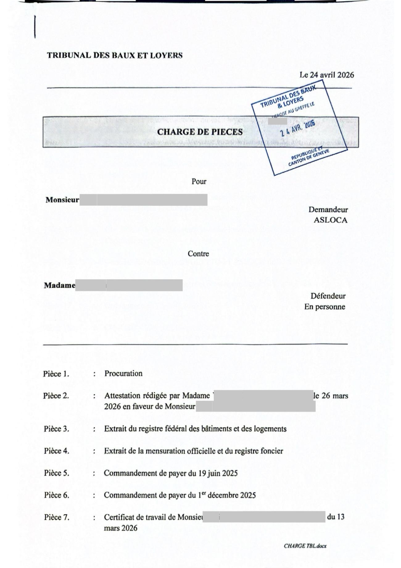 Requête de mesures superprovisionnelles de la partie adverse, et son chargé de pièces, page 11
