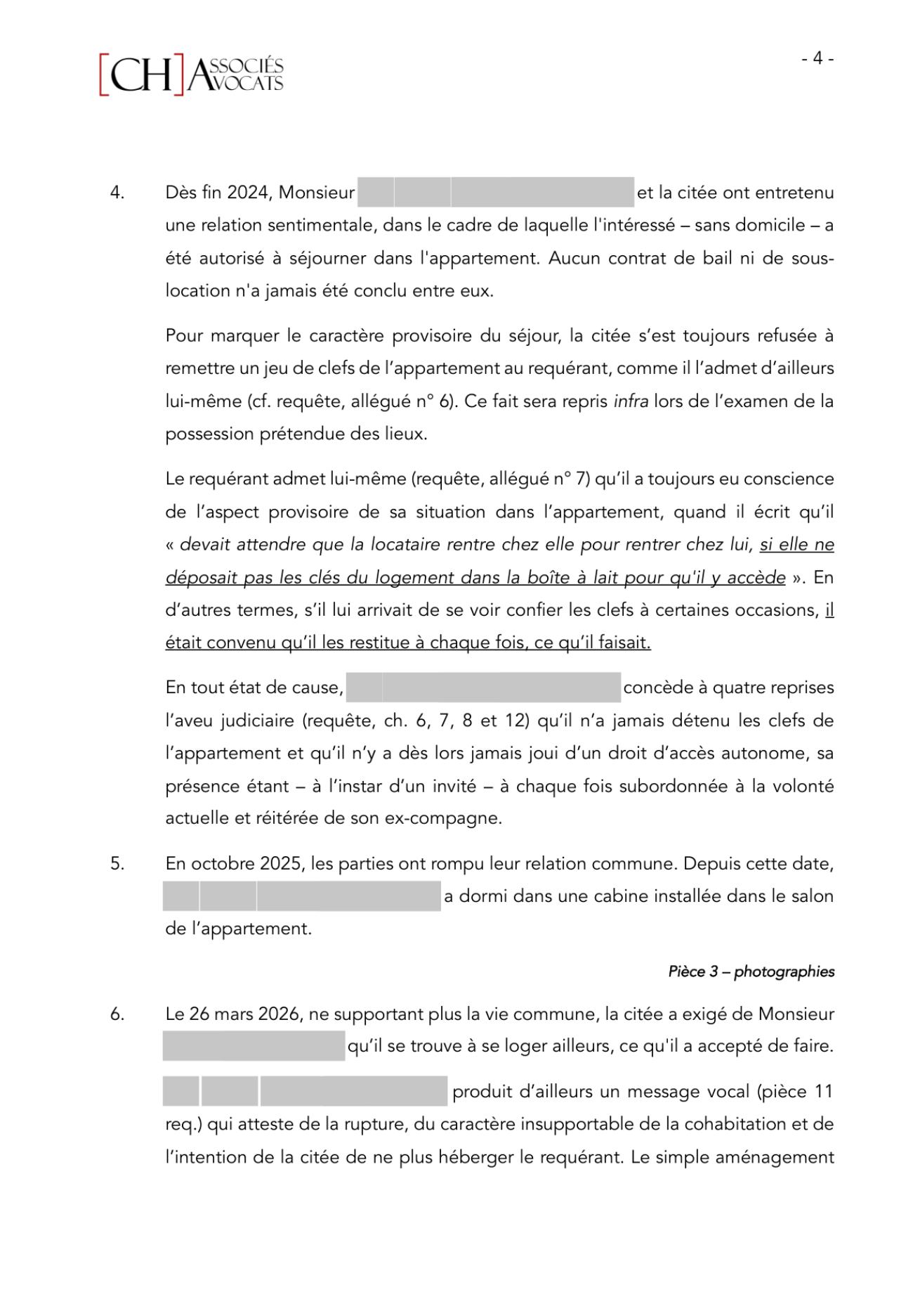 Notre requête en modification des mesures superprovisionnelles, page 4