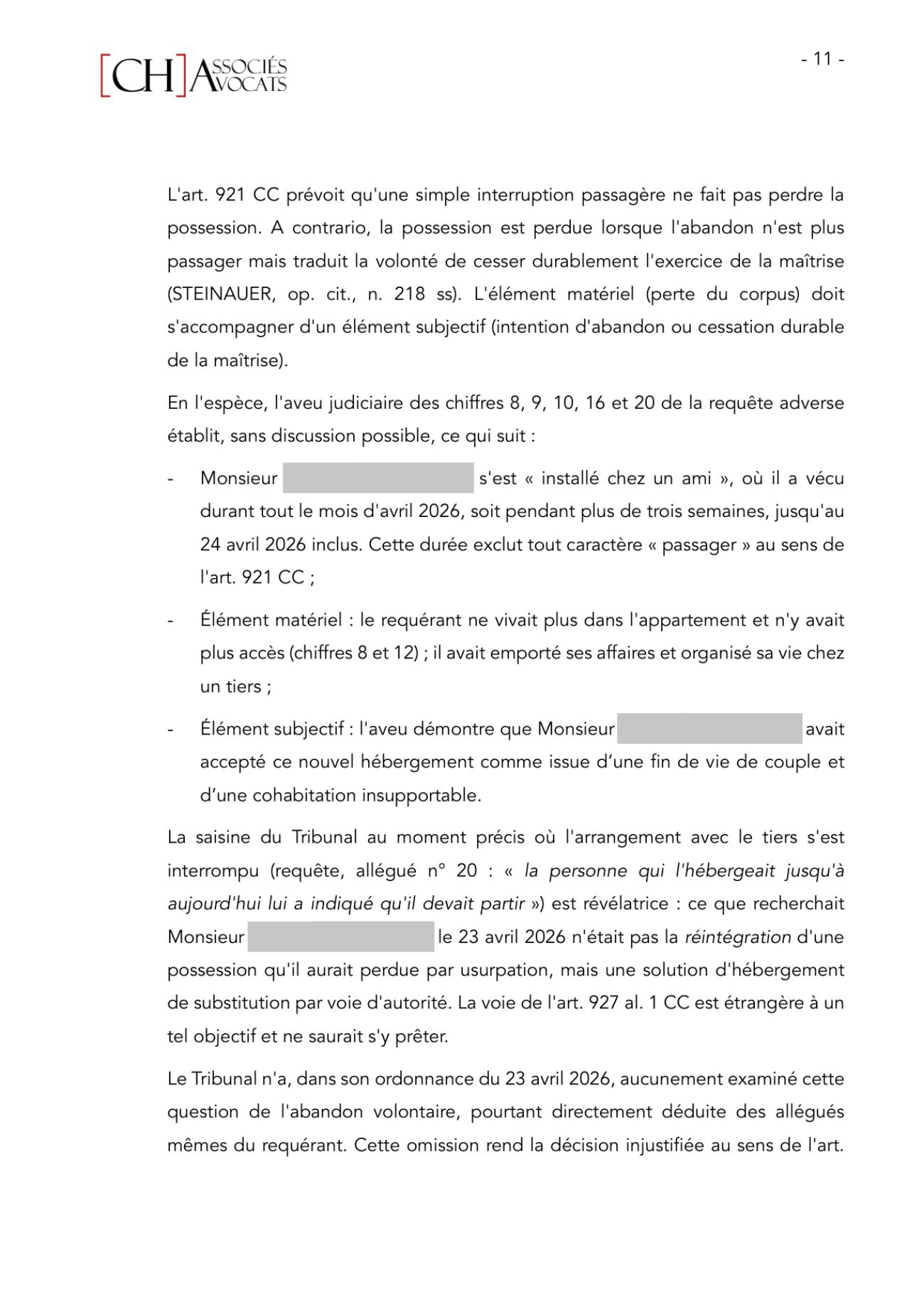 Notre requête en modification des mesures superprovisionnelles, page 11