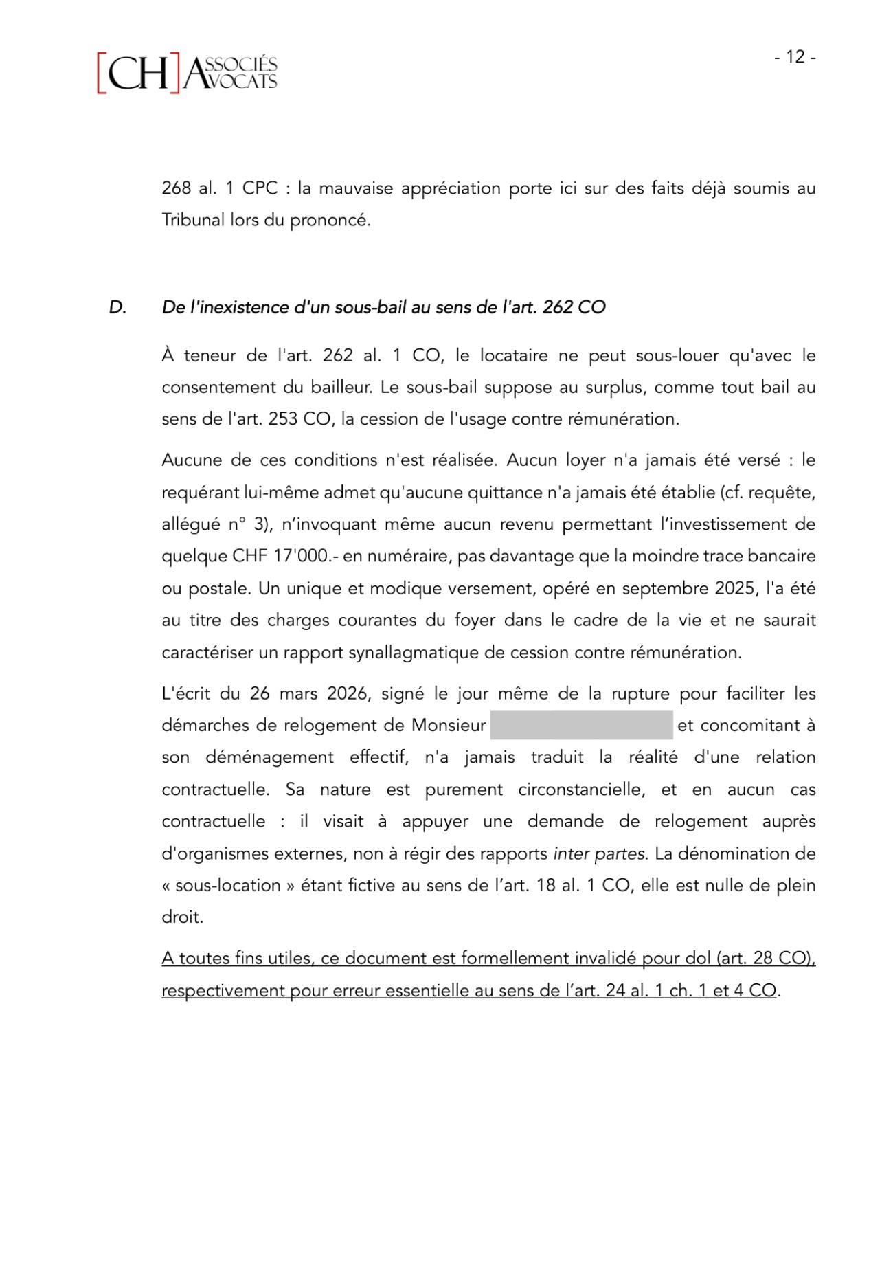 Notre requête en modification des mesures superprovisionnelles, page 12