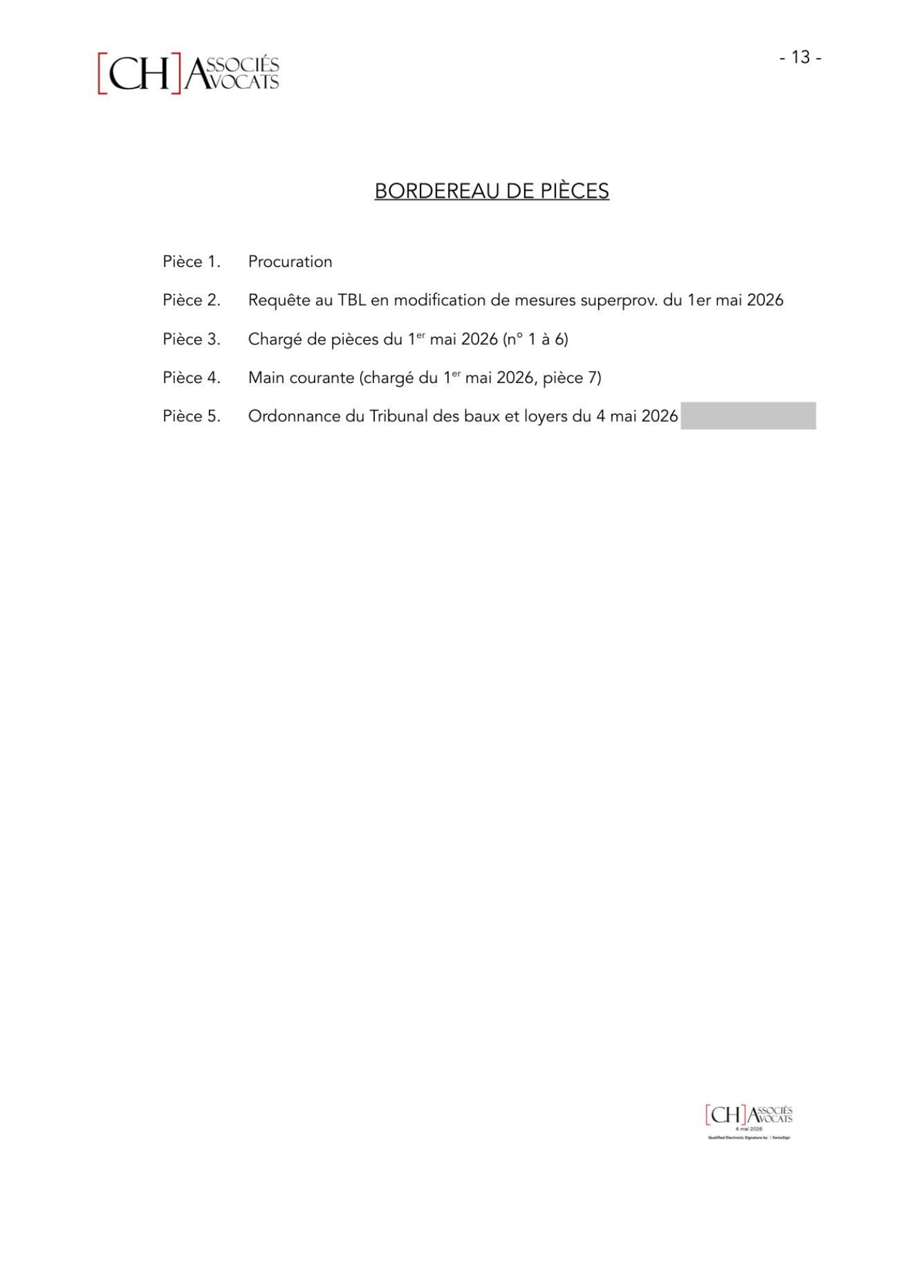 Notre requête de mesures provisionnelles urgentes au Tribunal de première instance, page 13