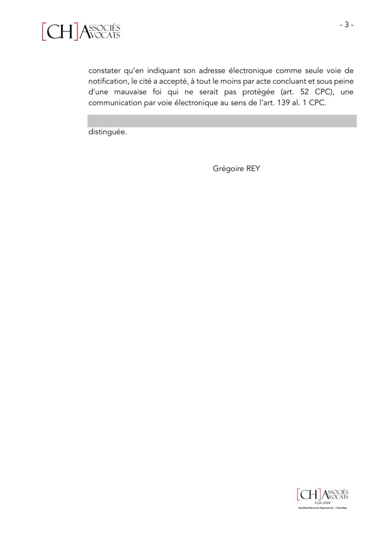 Notre courrier au Tribunal de première instance, page 3
